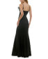 Women's Ruffled-Neck Evening Gown Черный, 0 - фото #2