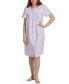 Фото #1 товара Women's Short Snap-Front Seersucker Robe