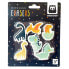 EUREKAKIDS Erasers - set of 5 dinosaur-shaped units