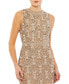 ფოტო #3 პროდუქტის Women's Embellished High Neck Sleeveless A Line Dress