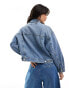 Фото #4 товара Pull&Bear oversized denim jacket in light blue