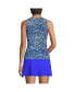 Фото #2 товара Women's D-Cup Chlorine Resistant High Neck UPF 50 Modest Tankini Swimsuit Top