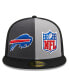Фото #3 товара Men's Gray, Black Buffalo Bills 2023 Sideline 59FIFTY Fitted Hat