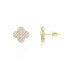 ფოტო #1 პროდუქტის Diamond Clover Stud Earrings