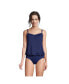 Фото #6 товара Women's Blouson Tummy Hiding Tankini Swimsuit Top Adjustable Straps
