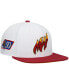 ფოტო #1 პროდუქტის Men's White and Red Miami Heat Hardwood Classics 50th Anniversary Snapback Hat