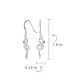 ფოტო #3 პროდუქტის CZ Accent Garden Animal Pet Crawler Reptile Egyptian Serpent Dangling Snake Earrings For Women Teen Fish Hook Wire .925 Sterling Silver