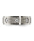 Stainless Steel Polished Brushed Center CZ 7.00mm Band Ring