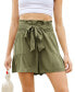 Фото #1 товара Women's Olive Green Waist Tie Shorts