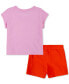Фото #2 товара Baby Girls Logo T-Shirt & Pleated Skort, 2 Piece Set