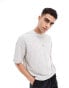 ASOS DESIGN oversized boxy textured t-shirt in grey