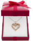 Фото #2 товара Macy's diamond Heart Pendant 18" Necklace (1/2 ct. t.w.) in 10k White, Yellow or Rose Gold.