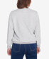 ფოტო #3 პროდუქტის Petite Classic Sherpa Floral Embroidered Top