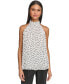 ფოტო #4 პროდუქტის Women's Halter Pleated Polka Dot Blouse