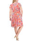 Фото #2 товара Plus Size Twist-Front Midi Dress