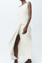 Zw collection draped linen blend dress