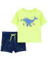 Фото #2 товара Купальник для малышей Carter's Baby 2-Piece Whale Rashguard Set