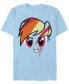 Фото #1 товара Men's Rainbow Dash Face Short Sleeve Crew T-shirt