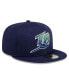 Men's Navy Tampa Bay Rays 2024 Batting Practice 59FIFTY Fitted Hat Синий, 6 7/8 - фото #2