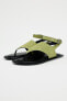 Фото #10 товара Flat leather slider sandals