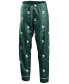 Women's Green Michigan State Spartans Long Sleeve Button-Up Shirt and Pants Sleep Set