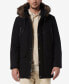 Фото #1 товара Men's Dawson Hooded Parka with Faux-Leather & Faux-Fur Trim