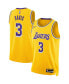 Фото #1 товара Men's and Women's Anthony Davis Gold Los Angeles Lakers Swingman Jersey - Icon Edition