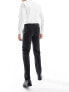 ASOS DESIGN slim suit trouser in wool mix texture in black