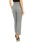 Inc Houndstooth-Print Tapered Leg Pants Black White 2