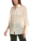 Фото #1 товара Lafayette 148 New York Oversized Shirt Women's Tan M/L