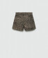 Фото #5 товара Women's Leopard-Print Straight Shorts