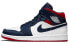 Фото #1 товара Кроссовки Nike Air Jordan 1 Mid SE USA (Белый, Синий)