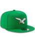 Men's Kelly Green Philadelphia Eagles Throwback 9Fifty Adjustable Snapback Hat