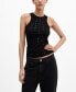 Фото #1 товара Women's Sequin Detail Knitted Top