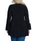 Plus Size Long Bell Sleeve High Low Tunic Top