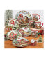Фото #2 товара Homestead Christmas 4 Piece Dinner Plate Set