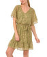 ფოტო #3 პროდუქტის Women's Smocked Waist Serene Paisley Mini Dress