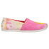 Фото #1 товара TOMS Alpargata Embroidery Tie Dye Slip On Womens Pink Flats Casual 10017816T