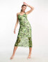 Фото #1 товара Noisy May mesh maxi dress in green floral