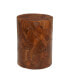 Фото #3 товара Round Block-Style Teak Wood Mosaic Side Table