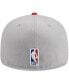 Men's Gray, Red Chicago Bulls Tip-Off Two-Tone 59FIFTY Fitted Hat Красно-серый, 7 7/8 - фото #3