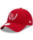 Фото #1 товара Бейсболка регулируемая New Era женская красная с логотипом команды "St. Louis Cardinals" Leaves 9TWENTY