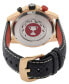 ფოტო #3 პროდუქტის Men's Scuderia Black Italian Leather Watch 45mm