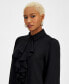 Фото #2 товара Women's Ruffle-Front Blouse, Created for Macy's