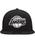 Фото #4 товара Men's Black Los Angeles Lakers Chainstitch 9FIFTY Snapback Hat