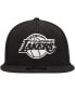 Men's Black Los Angeles Lakers Chainstitch 9FIFTY Snapback Hat