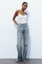 Trf wide-leg high-waist jeans