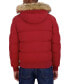 ფოტო #2 პროდუქტის Men's Zip-Front Bomber Jacket with Faux Fur Hood