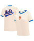 Фото #1 товара Women's Cream New York Mets Retro Classic Ringer T-shirt