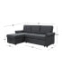 Фото #4 товара Hamilton 2 Piece Storage Sofa Bed Reversible Sectional